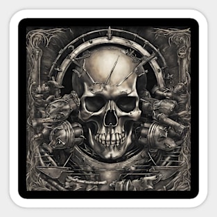 HEAVY METAL SKULL ART Sticker